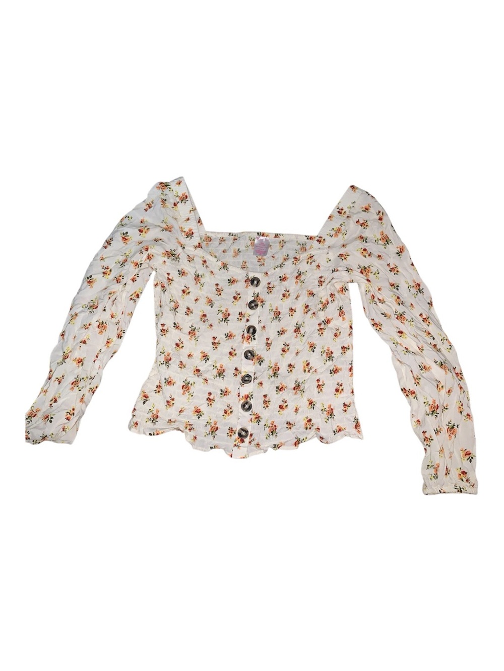 No boundaries long sleeve blouse L 11-13 Floral